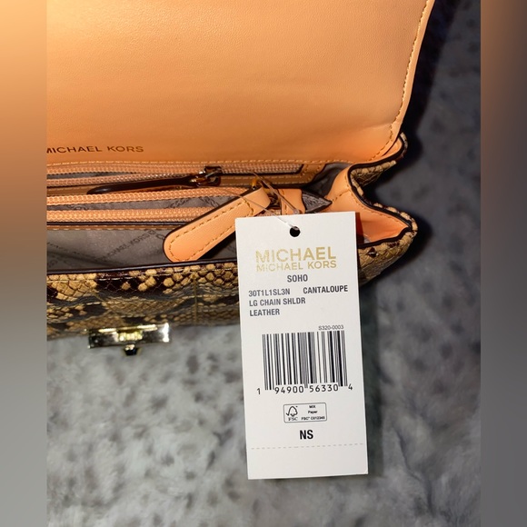 Michael Kors Soho Snakeskin Shoulder Bag - Picture 4 of 7